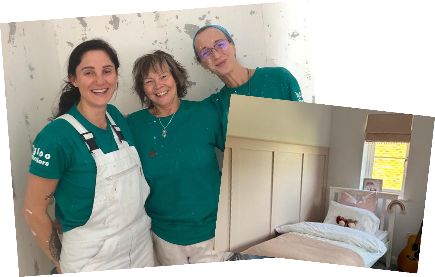 Igloo Interiors team members and example of painted children's room showcasing their work