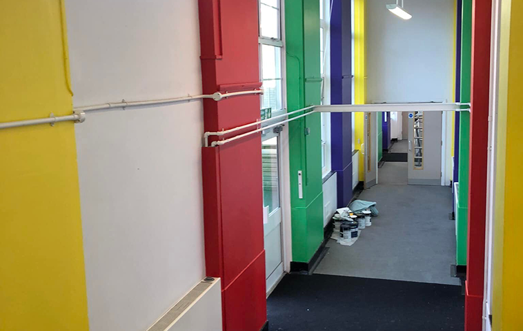 Professional commercial space with high-quality decorating and painting work