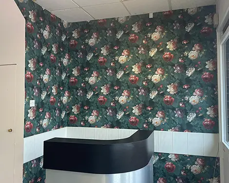New wallpaper in local salon